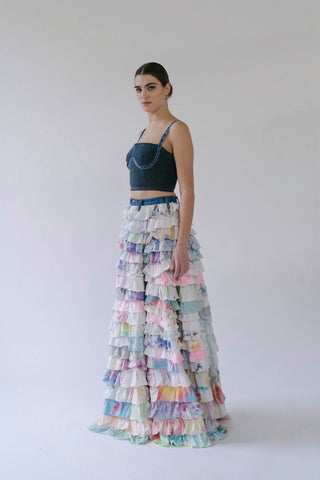 GOAT Vintage +REwork Ruffle Maxi Skirt    Skirts  - Vintage, Y2K and Upcycled Apparel