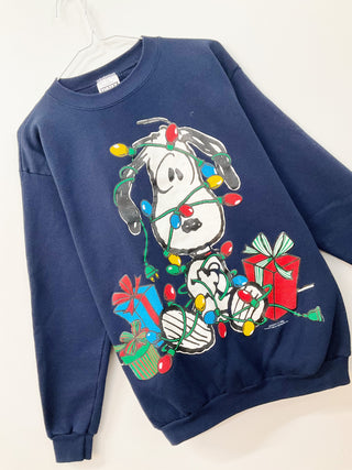 GOAT Vintage Snoopy Tangled in Lights Sweatshirt    Sweatshirts  - Vintage, Y2K and Upcycled Apparel