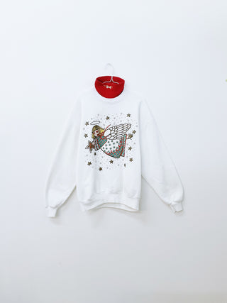 GOAT Vintage Angel Holiday Sweatshirt    Sweatshirts  - Vintage, Y2K and Upcycled Apparel