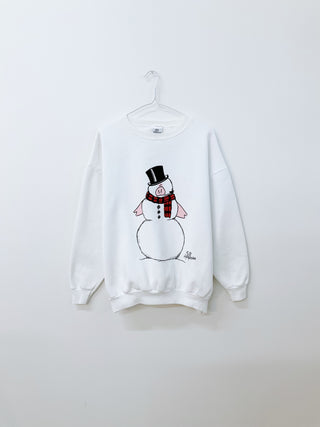 GOAT Vintage Pig Snowman Holiday Sweatshirt    Sweatshirts  - Vintage, Y2K and Upcycled Apparel