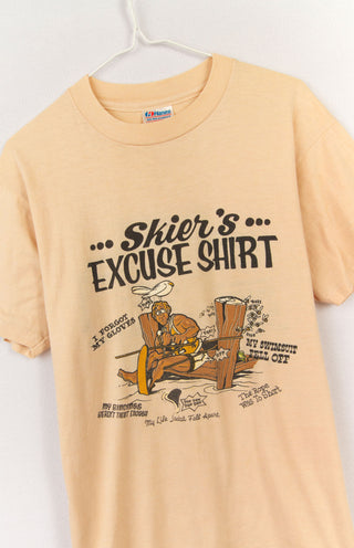 GOAT Vintage Skier's Excuse Tee    Tees  - Vintage, Y2K and Upcycled Apparel